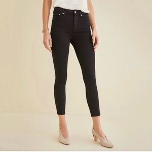 Agolde for Amour Vert Sophie Crop Jeans Black